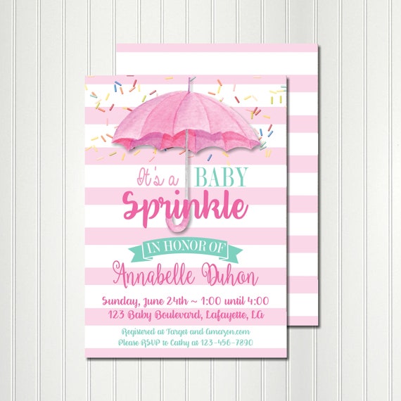 Baby Sprinkle Invitation, Sprinkle Invitation, Baby Shower, Umbrella, Sprinkles Shower Il_570xn