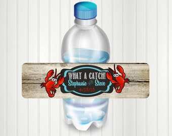 Crawfish Water Bottle Labels, Crawfish Boil, Crawfish Labels, Graduation, Birthday,  Baby Shower, Water Bottle Labels, Engagement