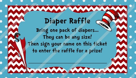 Book Baby Shower,Baby Shower, Diaper Raffle Tickets, Insert, Enclosure, Digital File, Printed Il_570xn