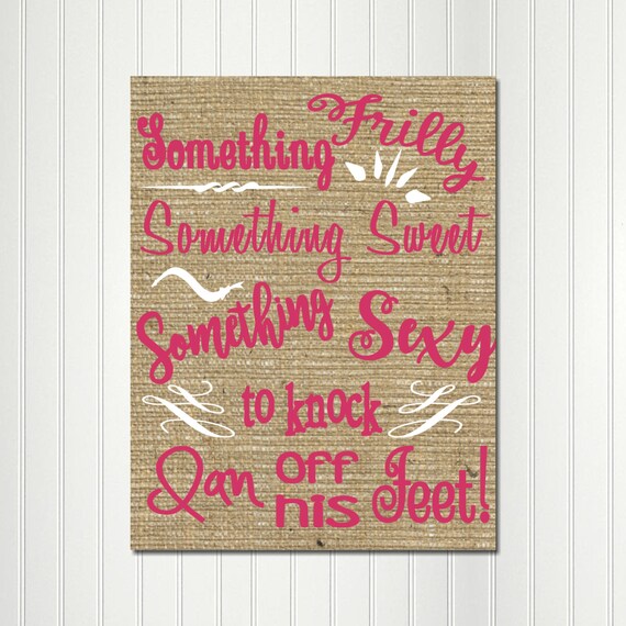 Burlap and Lingerie Sign, Lingerie Shower, Bridal Shower, Sign, Burlap, Countdown, Wedding Shower Sign Il_570xn