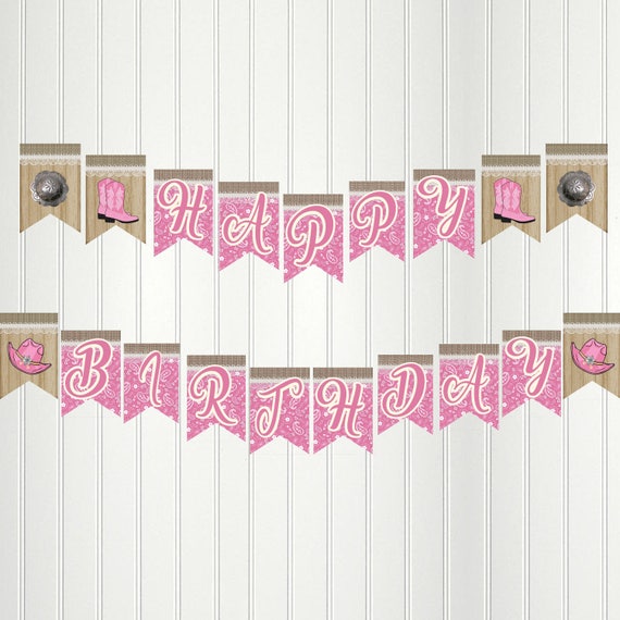 Cowgirl Banner, Cowgirl Birthday, Pink Cowgirl, Western Banner, Pink Cowgirl Banner, Engagement, Shower, Graduation, Il_570xn