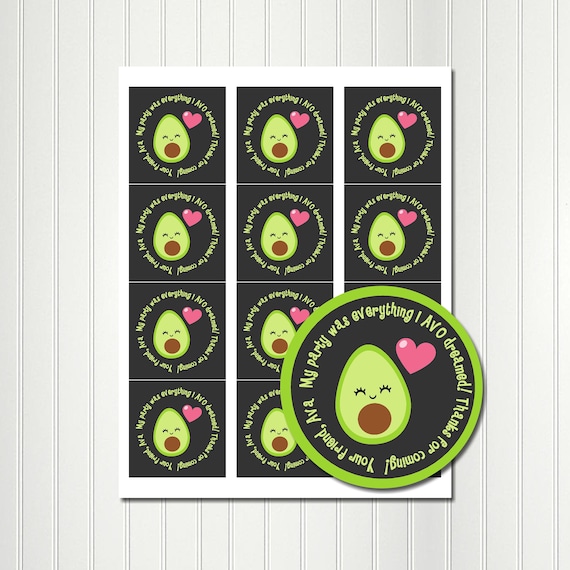 Avocado Tags, Avocado Stickers, Holy Guacamole, First Fiesta, Taco Tuesday, Taco Party,Thank You Tags,Favor Tags,Party Favor,Baby Shower 2.5 Il_570xn