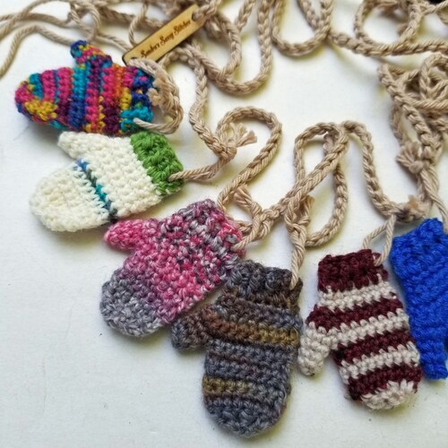 Shops Clothesline of mittens / mixed mitten garland / 80 inch (2 m) / funky mitten banner