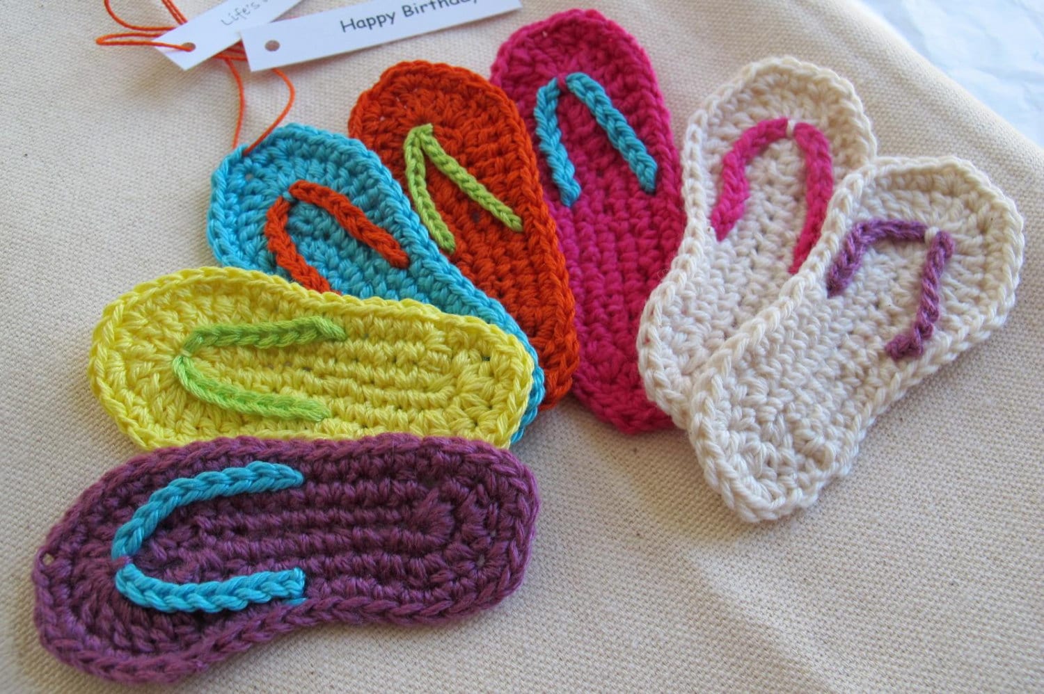 Patrón de crochet de chanclas en miniatura (PDF) / Descarga instantánea / Patrón de adorno de chanclas en miniatura