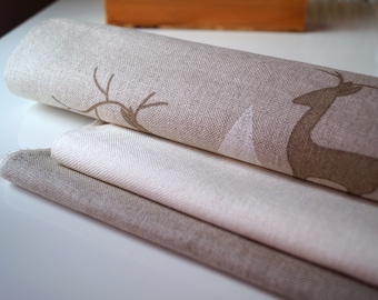 Pack of linen remnants "deer" for cross stitch