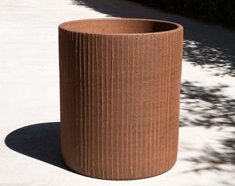 David Cressey Pro Artisan "Linear" Large Cylinder Planter for Architectural Pottery, 2 Available