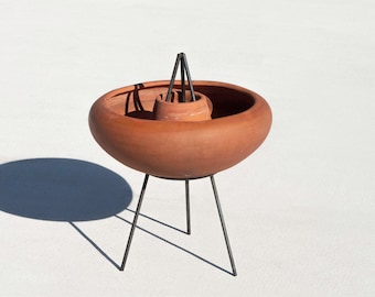 Rex Goode & John Follis Rare Sombrero Planter in Terracotta, Circa 1950's