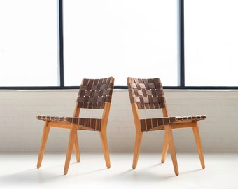 Jens Risom Original Pair of Side Chairs for Walter Knoll, Circa 1940's
