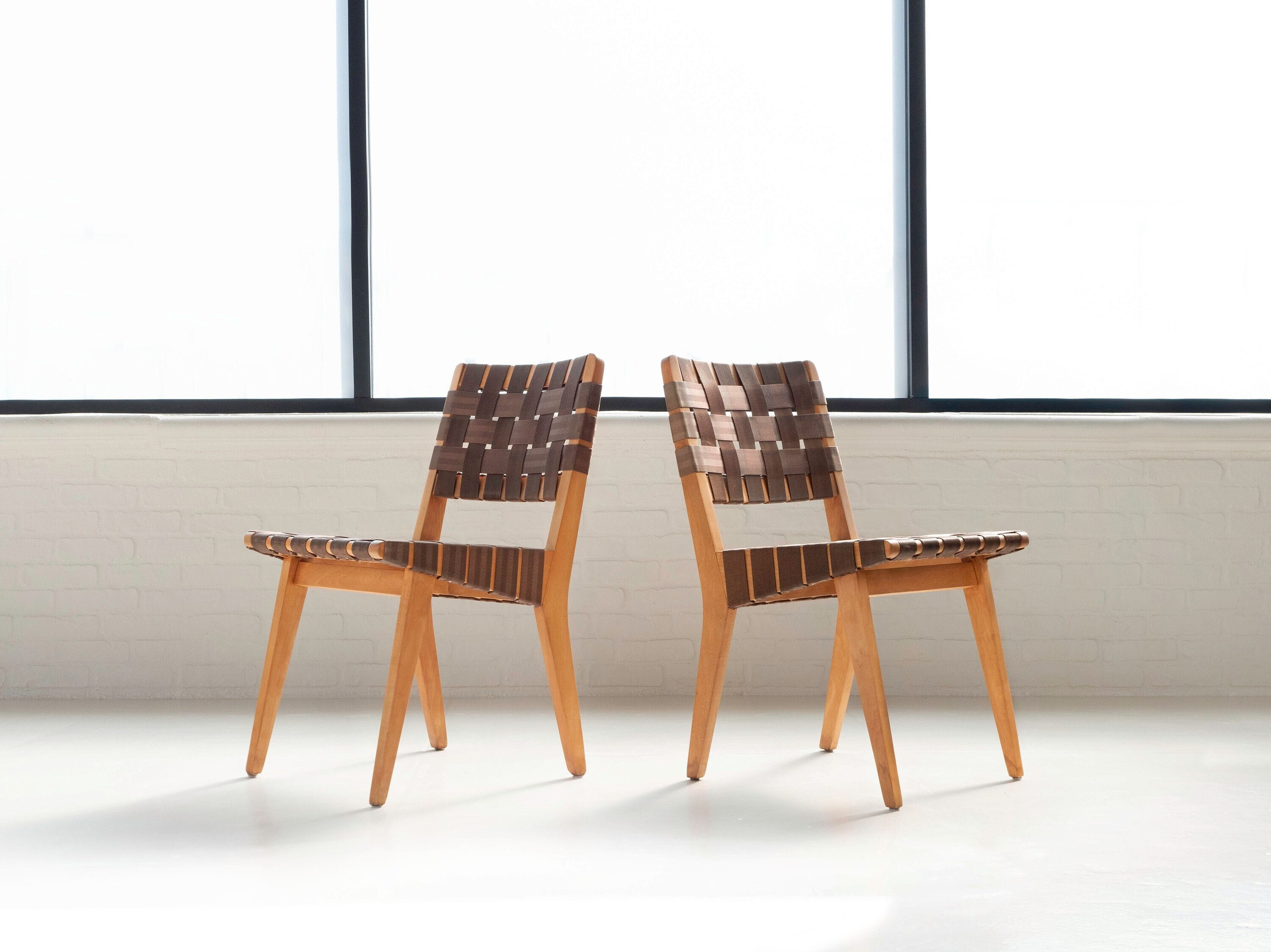 Jens Risom Original Pair of Side Chairs for Walter Knoll, Circa