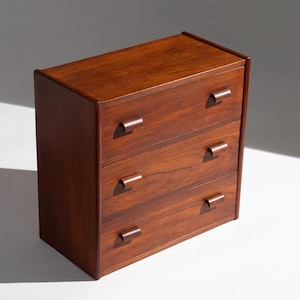 Mid Century Scandinavian Petite Chest of Drawers in Teak