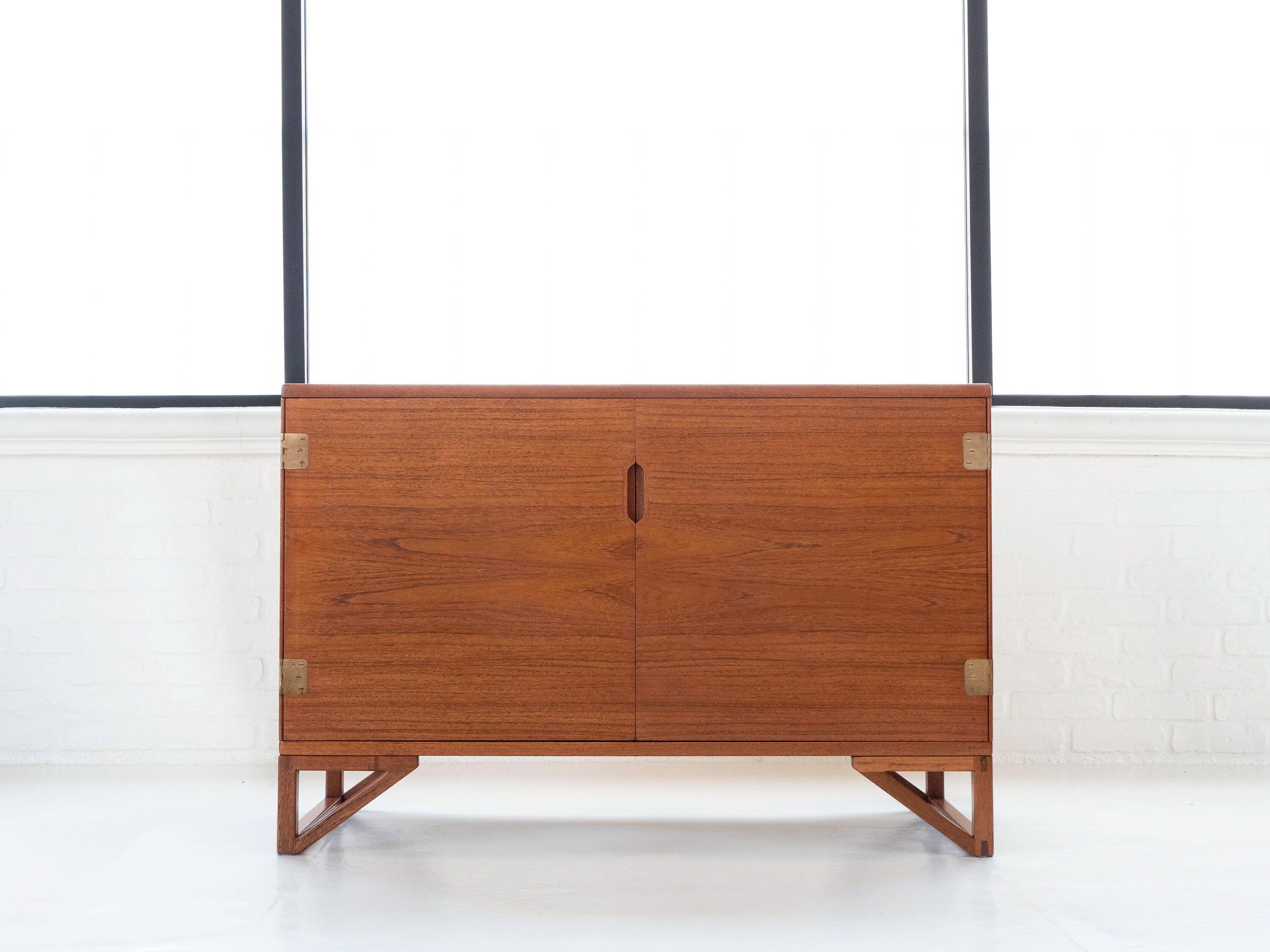 Svend Langkilde Bookmatched Teak Cabinet for Illums Bolighus, Denmark Circa 1960's