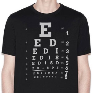 Camiseta de la banda Pixies: Diseño de gráfico optométrico «Ed is Dead»