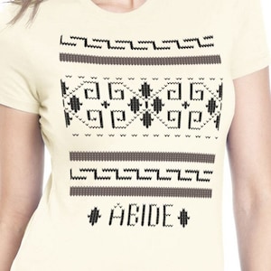 The Big Lebowski Shirt: Dude&#39;s Sweater Tee - Abide - Cinephile Gift