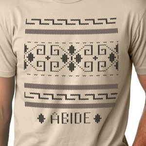 Big Lebowski Abide Shirt, Coen Brothers Film Shirt, The Dude Sweater, Gift for Move Lover, Dad&#39;s Favorite Movie,  Classic Cult Film