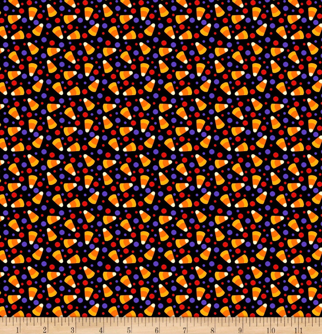 Candy Corn Fabric Candy Corn Dots Fabric by Blank Quilting Etsy