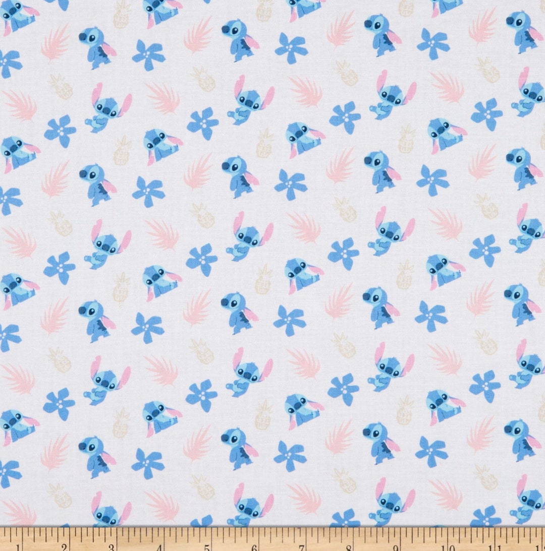 Disney Lilo and Stitch Ohana Fabric, Lilo and Stitch Garden Fabric on