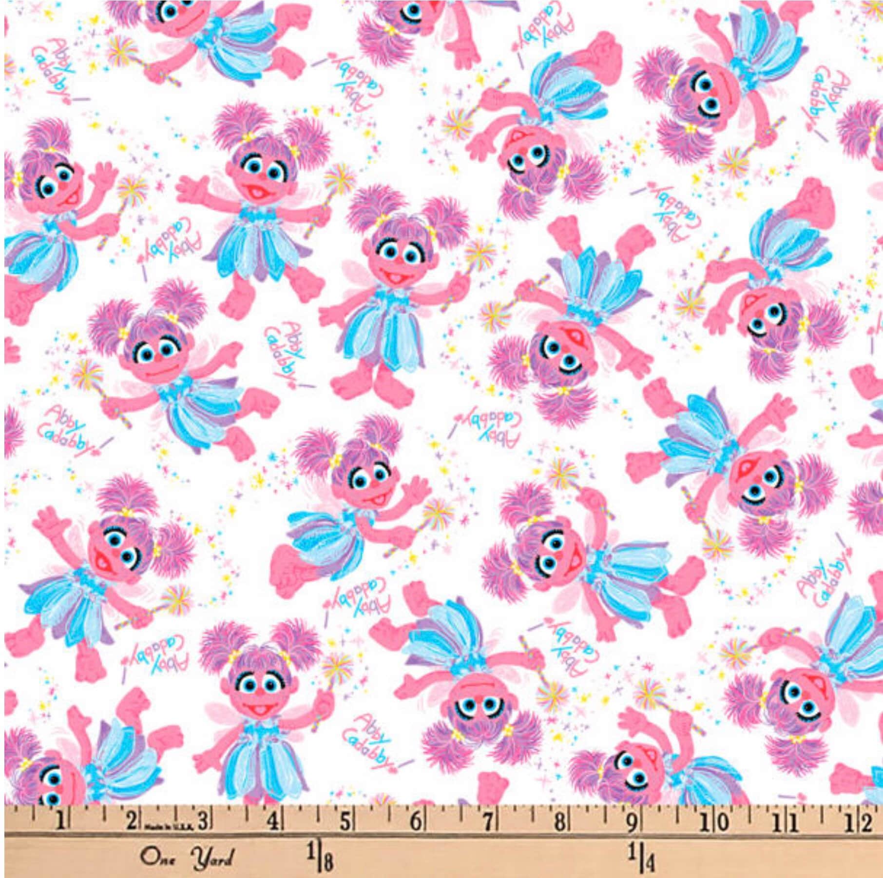 Licensed Sesame Street Abby Cadabby Fabric 100 Cotton Quilting