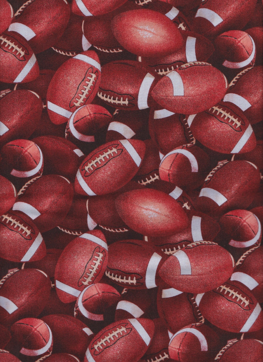 Footballs Fabric Packed Footballs Fabric by Elizabeth Studio Etsy UK