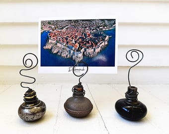 Antique Doorknob Photo Stand – Rusty Industrial Decor Holder