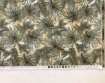 Hoffman Evergreen Christmas Cotton Quilt Fabric - Pine Needle Print