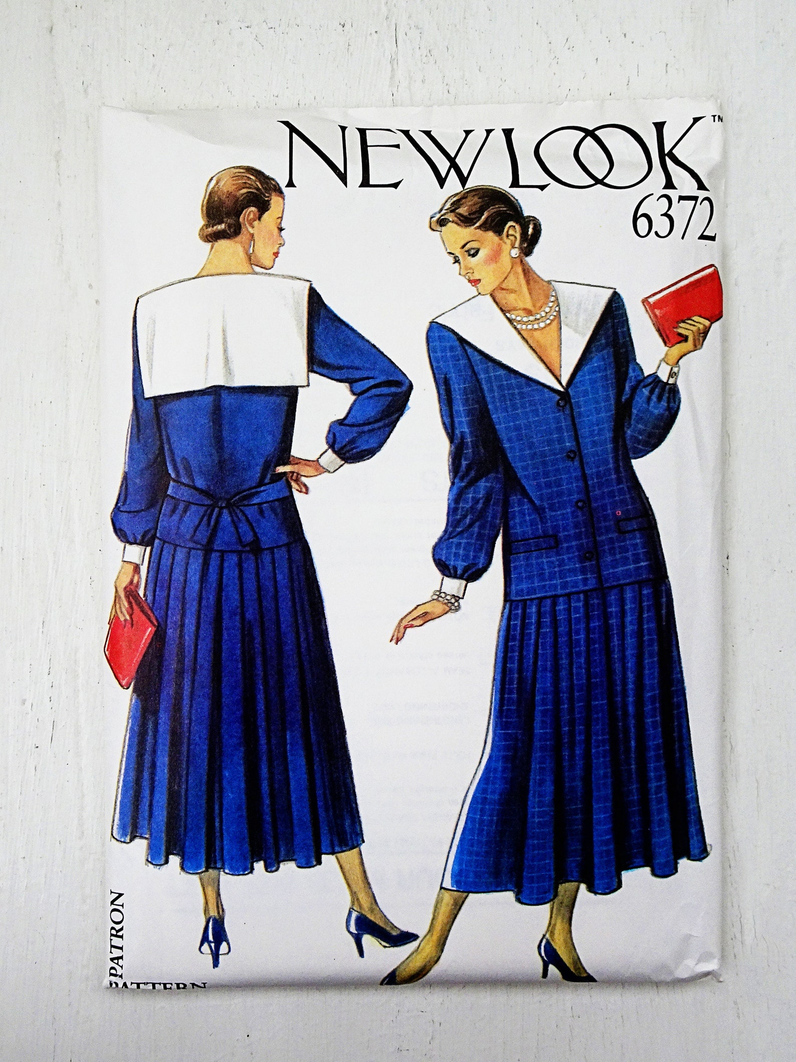 Vintage New Look pattern 6372 / 1980s 90s Dress pattern / | Etsy