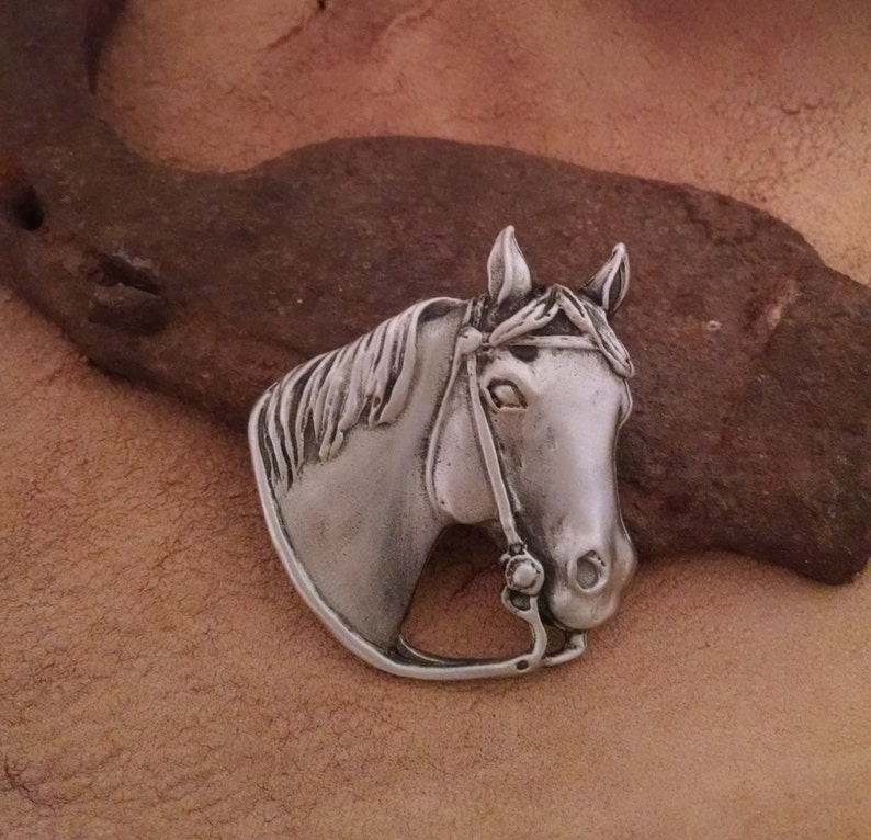 Western Horse Brooch Horse Pin Cowpony Pin Gift for Horse Lover Horse Pin for Jacket image 1