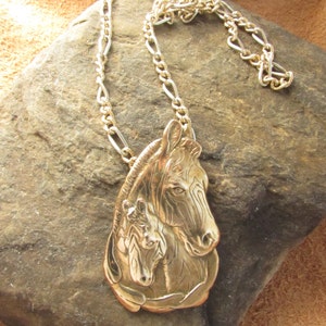 Zebra Mom and Baby Pendant  | Zebra Necklace |  Wildlife Jewelry