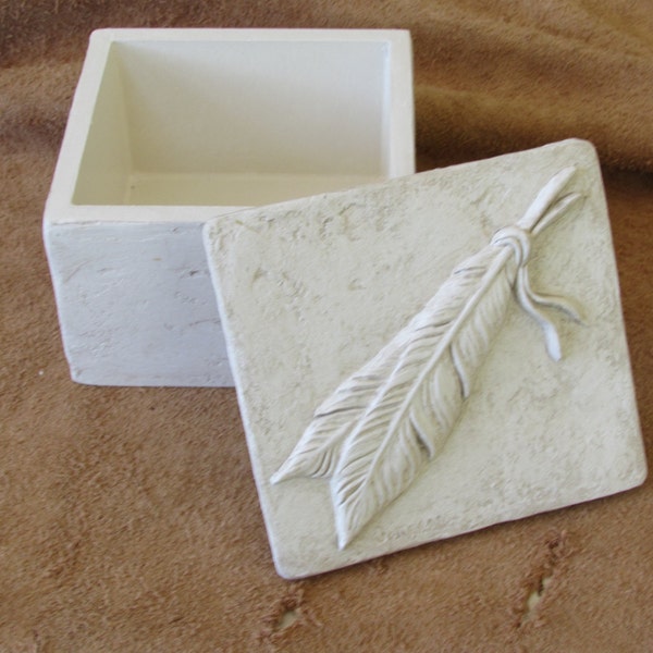 Feathers, Keepsake Box, Trinket Box