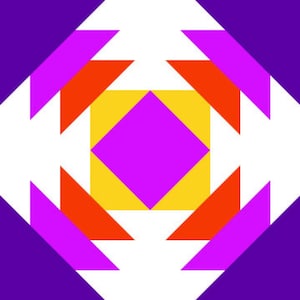 Pineapple 10&quot; Finished Quilt Block (PDF Download)