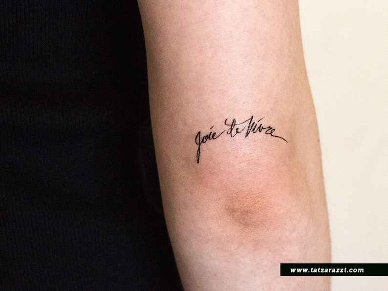 French Joi de Vivre tattoo tatoo tatto temporary fake peel and Etsy