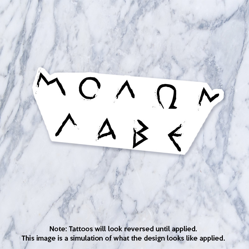 Kennedys Ink  Molon labe  come and take them Attributed to King  Leonidas I in reply to the demand by Xerxes I that the Spartans surrender  their weapons tattoo tattoos tattooed 