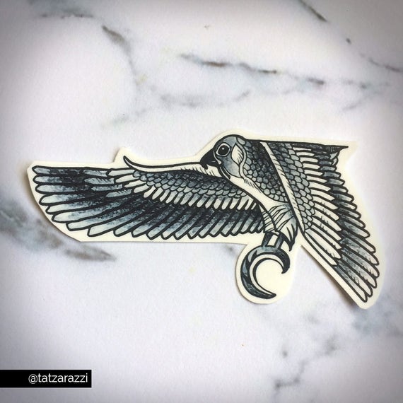 Egyptian Falcon Temporary Tattoo Bird Eagle Hawk Wings Faience - Etsy