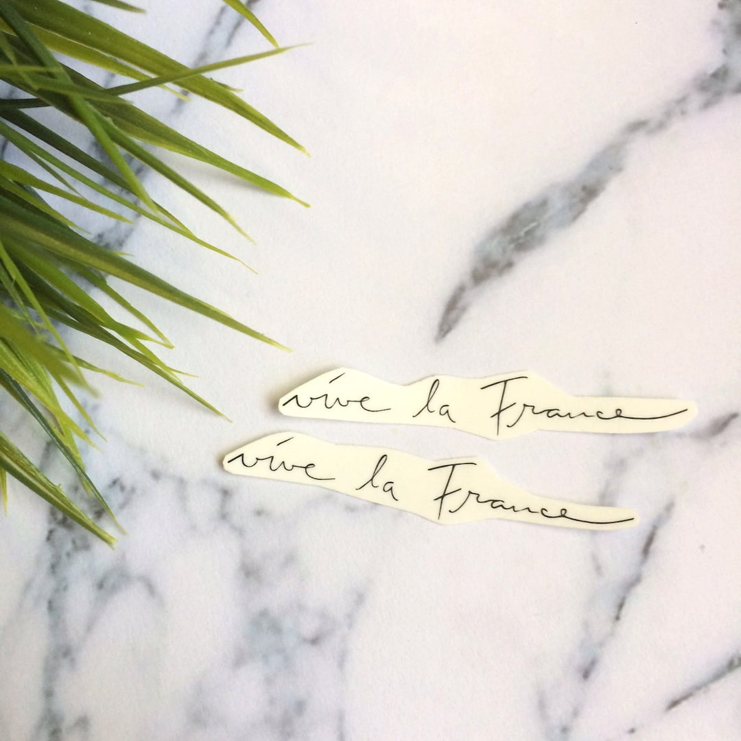 Vive La France Script Calligraphy Cursive Minimal Temporary Tattoo ...