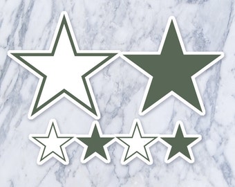 Petits tatouages simples en forme d’étoile minimale temporaire en fausse forme (Chaque ensemble = 6 étoiles)