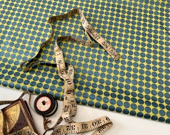 bookbinding supplies sydney Michael Miller Mirror Ball Dot Fabric Silver Metallic Yellow