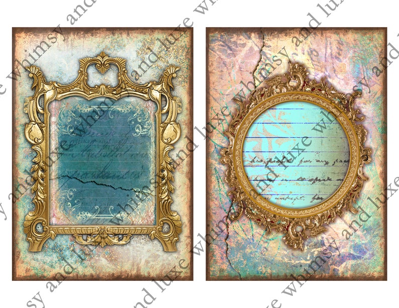 Instant Download Set of Ten Printable 5x7 Vintage Shabby Chic Frame ...