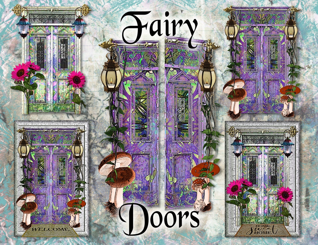 Instant Download Printable Fairy Doors Junk Journal Elements Fantasy ...