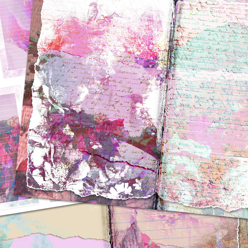 Instant Download Printable Floral Pastels Junk Journal Kit Etsy