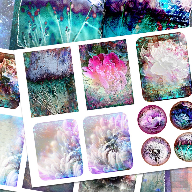 Instant Download Printable Celestial Garden Junk Journal Kit - Etsy