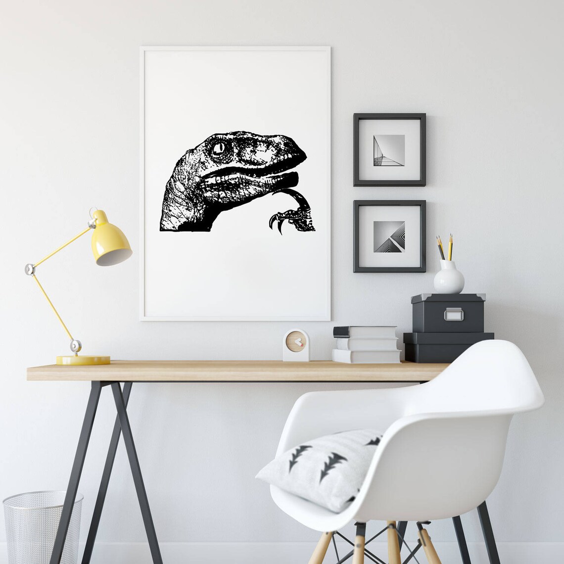 Philosoraptor Meme Poster Raptor Dinosaur Art Print - Etsy