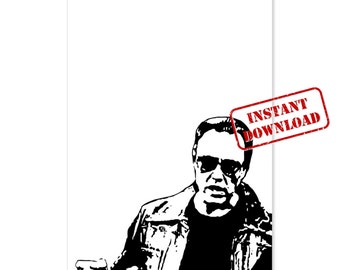 Digitale download - meer koebel Christopher Walken poster - grappige muziekstudio decor - DIY afdrukbare kunst