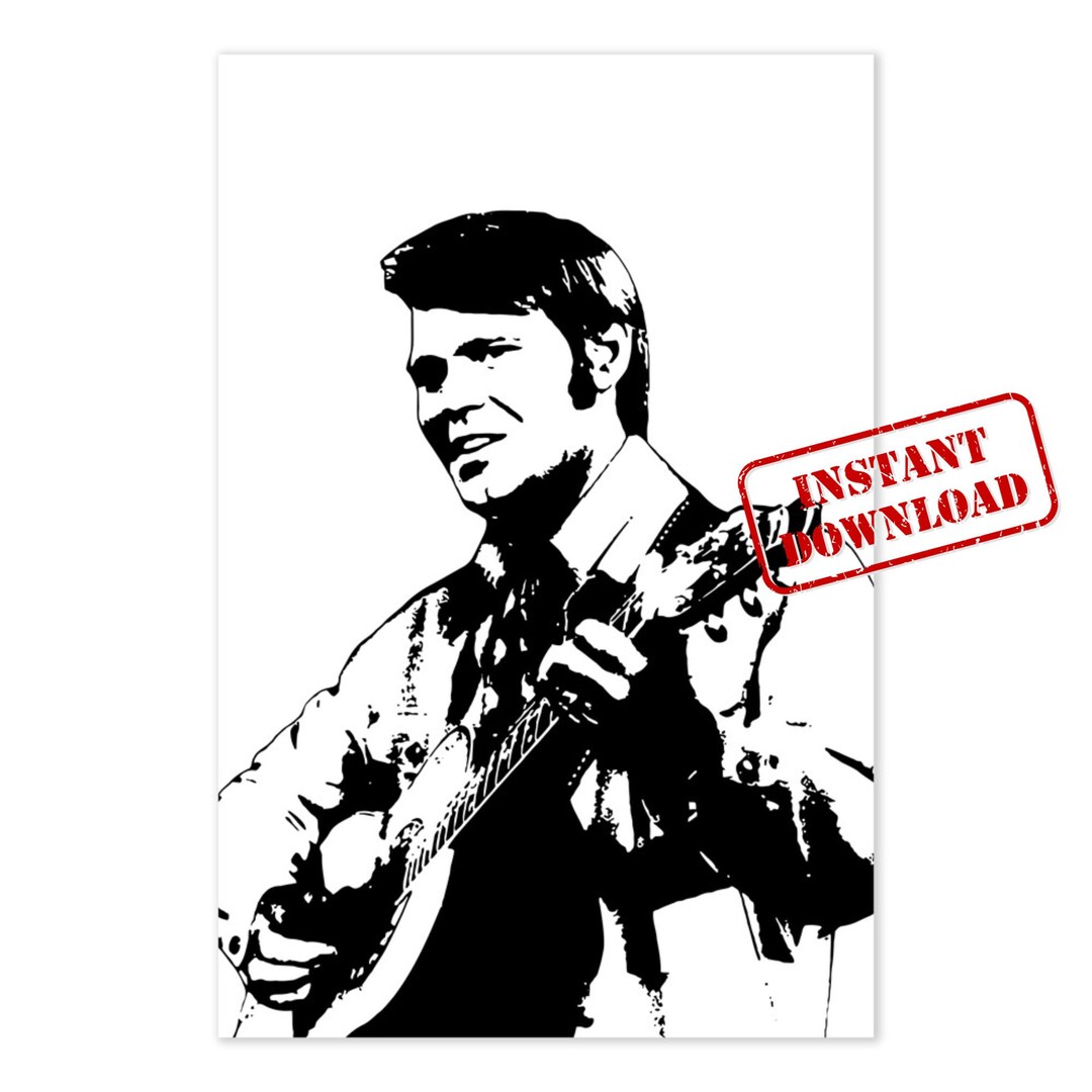 Digital Download Glen Campbell Country Music Poster DIY Etsy