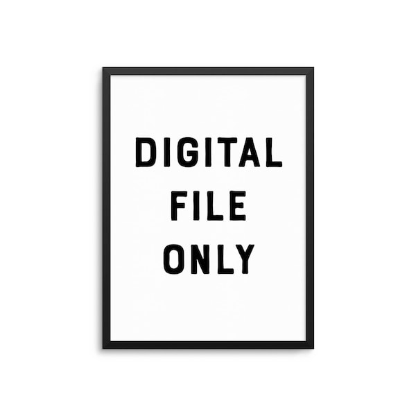 Sólo descarga digital - Imprimir en casa cartel - Hágalo usted mismo DIY imprimible