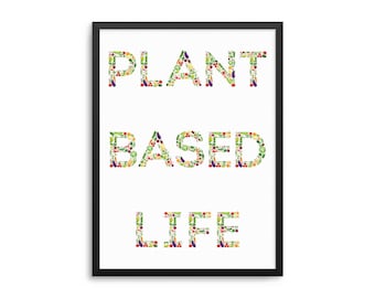 Plant Based Life Vegetarian Kitchen Poster