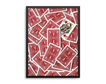 Queen Of Hearts Playing Card Poker Poster