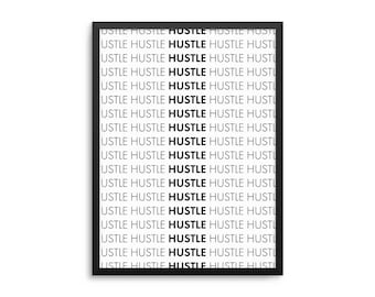 Workout Hustle Gym Poster - Hustle Hustle Hustle Wall Art