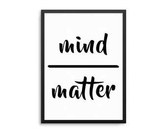 Mind Over Matter Zen Mindfulness Poster