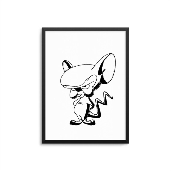 Pinky and the Brain Cartoon Poster 90s TV Show Art Etsy