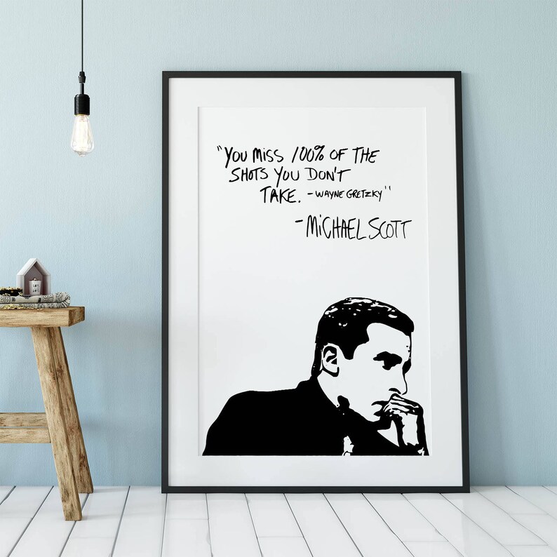 Michael Scott Wayne Gretzky Quote Poster zdjęcie 4