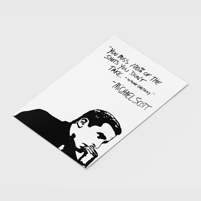 Michael Scott Wayne Gretzky Quote Poster image 6